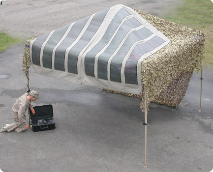 solar panel tent